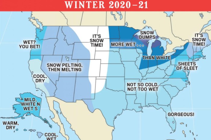 winter 2020 to 2021 predictions farmers almanac
